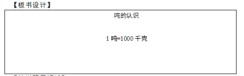 2018上半年小學數學教師資格證面試真題及答案：噸的認識板書設計